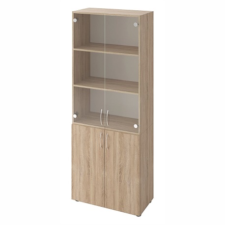 Шафа книжкова зі скляними дверцятами для кабінету керівника БРІК